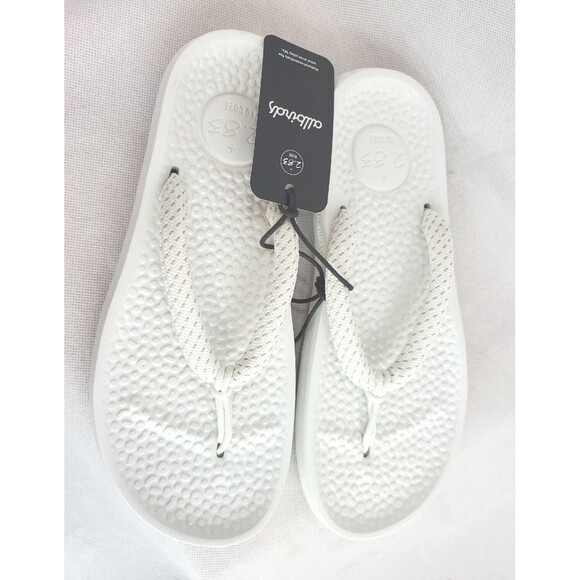 Allbirds Sugar Zeffer Blizzard White 2.83 Flip Flops Womens 9 Men 7 Sandals NEW! - Picture 4 of 13